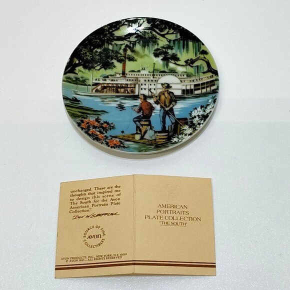 Avon American Portraits Plate Collection 1985 Set Of 5 Including Original Boxes - Picture 7 of 16